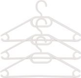 MSV Kledinghangers Wit – Set van 3 Plastic Hangers – Lichtgewicht en Praktisch voor Garderobe en Kledingkast