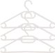 MSV Kledinghangers Wit – Set van 3 Plastic Hangers – Lichtgewicht en Praktisch voor Garderobe en Kledingkast