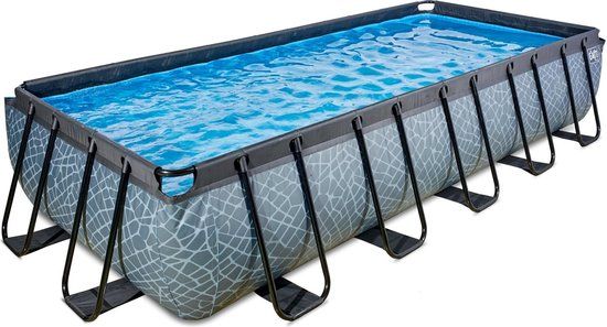 EXIT Toys Exit Stone Zwembad 540x250cm met filterpomp - Grijs