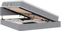 vidaXL Opbergbed met matras Lichtgrijs 180 x 200 cm fluweel