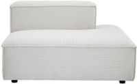 Vente-unique Chaise longue RUZOLO beige ribfluweel