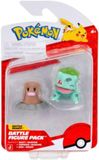 Jazwares Pokemon Battle Feature Figure - Diglett & Bulbasaur