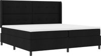 vidaXL - LED Boxspring met matras - Zwart - 200 x 200 cm - Stof