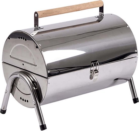 Bo-Camp barbeque Barrel zilver