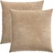 vidaXL - Taie d'oreiller - 2 pièces - HEERLEN - Taupe - 65 x 65 cm - Tissu chenille