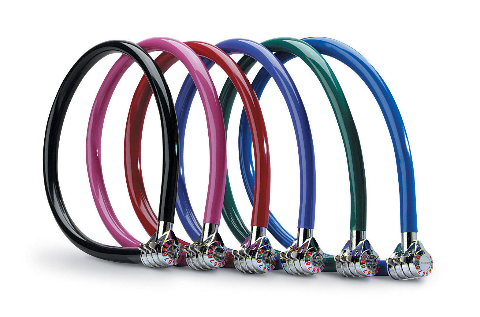 Masterlock 55 cm lang kabelslot met een diameter van 6 mm; met vaste cijfercombinatie; diverse kleuren