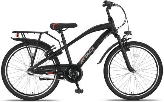 Altec Attack Allroad Kinderfiets - Jongensfiets - Mountainbike - 24 inch - 3 versnellingen - Zwart