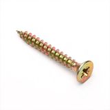 Bulk Hardware BH04314 3,0 x 30 mm verzonken Pozi-houtschroef, verzinkt, dubbel - geel (verpakking à 135), wit, stuk