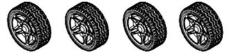 Turbo Racing C75 Reservewielen, set van 4 stuks