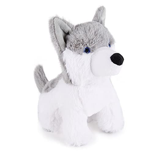 Zappi Co Childrens Gevulde Husky Hond Zacht Knuffel Safari Jungle Dierenknuffel (klein, 5-6 inch, 12-15CM Husky Dog)