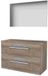 Basic Line Basic 46 Badkamermeubelset - 100 x 46 cm - Met Grepen - 2 Lades - Wastafelblad - Spiegel - Scotch Oak
