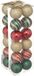 Jja Showroom And Head Office 24x stuks boules de Noël mix or/rouge/vert brillant/mat/paillettes plastique diamètre 4 cm