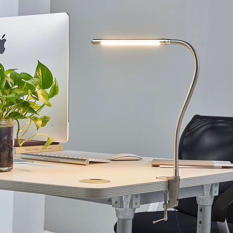 Lindby Design bureaulamp aluminium met klem incl. LED - Lionard