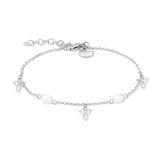 Tamaris armband - Elegant armband van gepolijst roestvrij staal - zilver - ankerketting verstellbar bis 21 cm - wasserfest & hautfreundlich