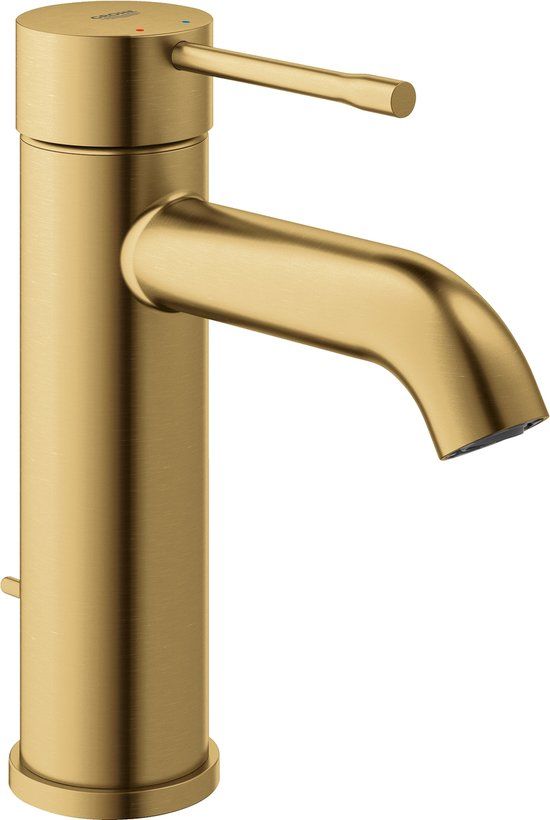 GROHE Essence New Wastafelkraan - Cool Sunrise Geborsteld (Mat Goud) - Met Trekwaste - 23589GN1