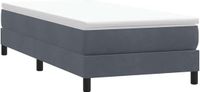 vidaXL Boxspring zonder matras fluweel donkergrijs 80x210 cm