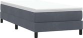 vidaXL Boxspring zonder matras fluweel donkergrijs 80x210 cm