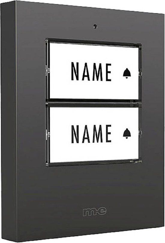 m-e modern-electronics 41305 Zender voor Draadloze deurbel Verlicht, Met naambord