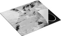 Chefcare Inductie Beschermer Abstracte Kunst - Zwart Wit - 60x50 cm