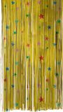 Folat Deurgordijn Folie Goud Retro Sterren - 2 x 1 m