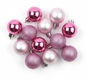 Inge glass - Kunststof kerstballen - Roze mix - D3 cm - 17 stuks