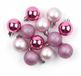 Inge glass - Kunststof kerstballen - Roze mix - D3 cm - 17 stuks