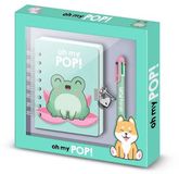 Oh My Pop! Spiraalnotitieblok met Pen Turkoois A5