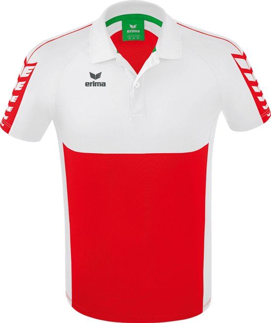 ERIMA Six Wings Polo - Rood/Wit - Maat M - Heren - Voetbal