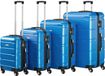 Zelsius Koffer Set, 4 stuks, blauw, ABS reiskoffer met cijferslot en interne scheidingswand