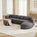 STILVORA Slaapbank 292 x 165 cm - Modulair Met Slaapfunctie - Voor Woonkamer En Slaapkamer - Chenille - Zwart