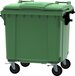 Afvalcontainer 1100 liter groen vlak deksel | GFT container
