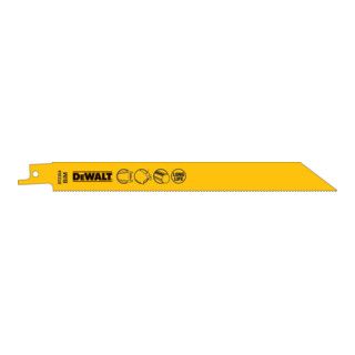 DEWALT reciprozaagblad BIM metaal 203 mm (5 stuks) - DT2354-QZ