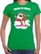 Bellatio Decorations Shoppartners Bv Fout Kerstshirt / Kerst t-shirt Drank en drugs groen voor dames - Kerstkleding / Christmas outfit XL