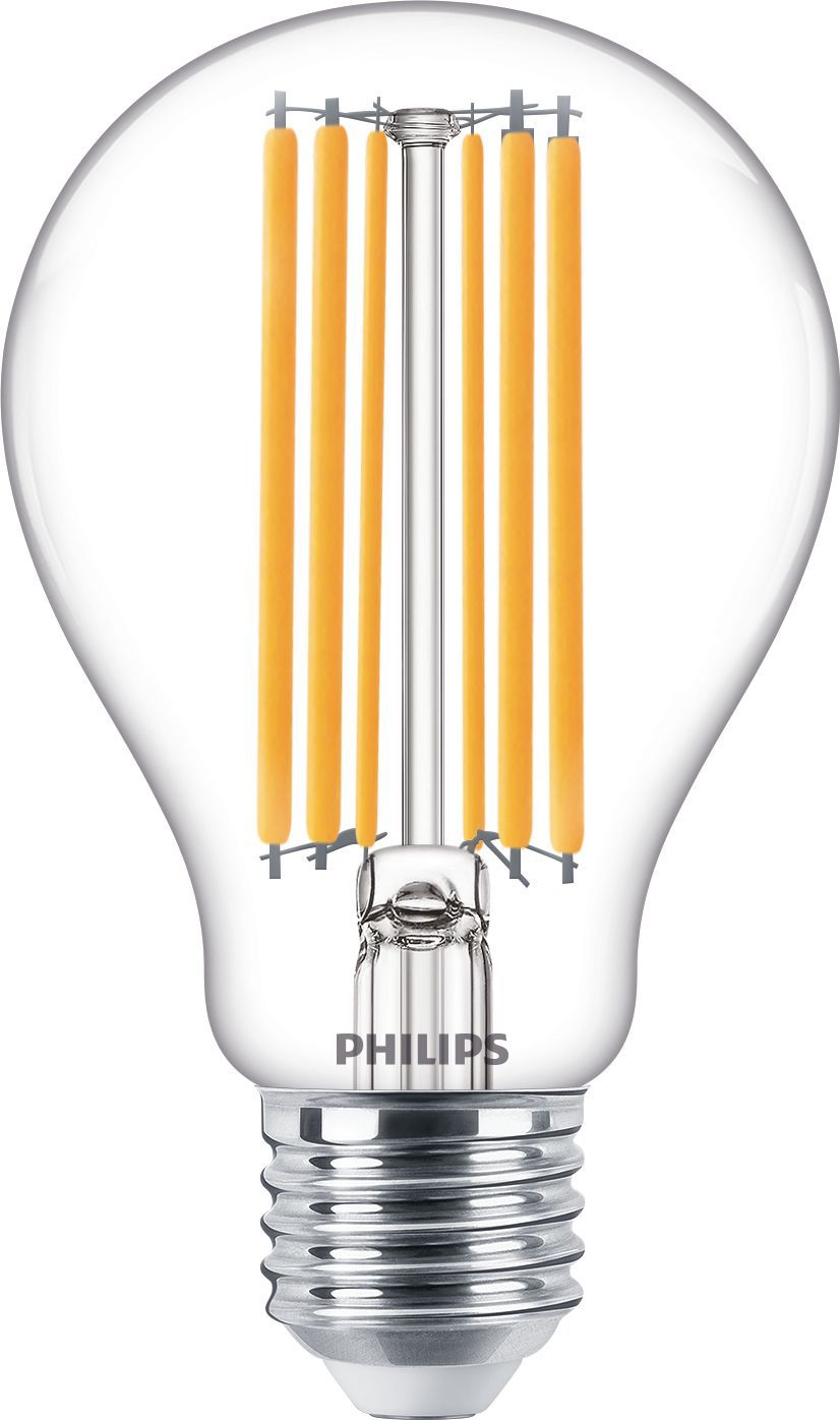 Philips Classic LEDbulb E27 Peer Filament Helder 13W 2000lm - 827 Zeer Warm Wit | Vervangt 120W