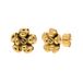 Lucardi Dames Stainless steel goldplated oorknoppen bloem