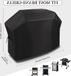 Merkloos Housse de barbecue imperméable et grande 147x61x117 CM - Tissu Oxford 420D - Housse de grill de barbecue d'extérieur avec Velcro - Coupe-vent résistant aux UV résistant aux déchirures - Noir