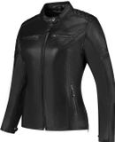 Rusty Stitches Super Joyce V2 Dames Motorfiets Leren Jas - Zwart, Maat 52