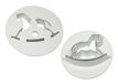 PME Hobbelpaard, klein, grote maten, set van 2, wit