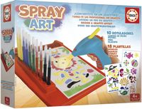 Educa - Art Spray, maak tekeningen met automatische airbrush, praktisch, eenvoudig en schoon, kunstspeelgoed voor kinderen en meisjes vanaf 4 jaar (20132)