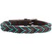 HUNTER Hondenhalsband SOLID EDUCATION CORD, handgevlochten leren halsband met gekleurde koord, robuust en zacht voor de vacht, Made in Germany, kleur: donkerbruin/turkoois, maat: 60