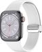 By Qubix Qubix - Siliconen bandje - Folding Buckle - Wit - Compatible met Apple Watch 38mm / 40mm / 41mm