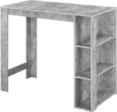 en.casa Bartafel Danderyd met 3 planken 120x60x105,5 cm betonkleurig