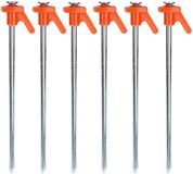 Redcliffs tentharingen - Rotspennen - 6x - zilver/oranje - metaal - 21 cm