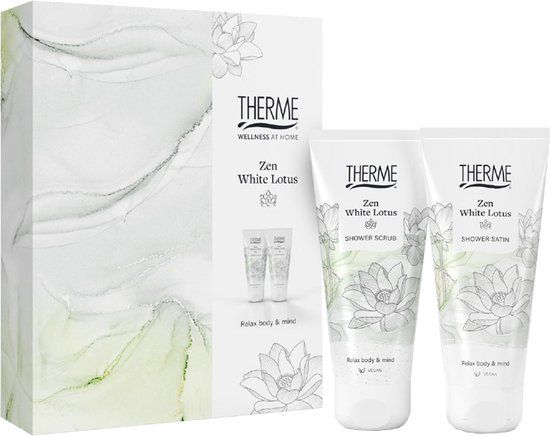 Therme Zen White Lotus Shower Gel + Shower Scrub Geschenkset - 2-delig