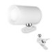 REV Applique murale d'intérieur, applique murale à batterie, 120 lm, dimmable, pivotant à 360 degrés, lampe de lecture sans fil, idéale pour couloir, chambre et salon, blanc