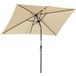 Angel Living Parasol de jardin Rectangulaire – Beige Polyester et Aluminium – 210x140 cm