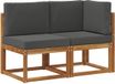 vidaXL Canapé d'angle et central d'extérieur 2 pièces Naturel et Anthracite
