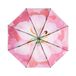Beneunder BM398 parapluie de protection solaire en tissu noir renforcé à trois couches, motif fleurs roses