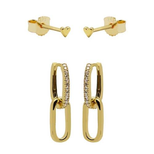 KARMA Jewelry gold plated earrings Divine Femme - set of 2