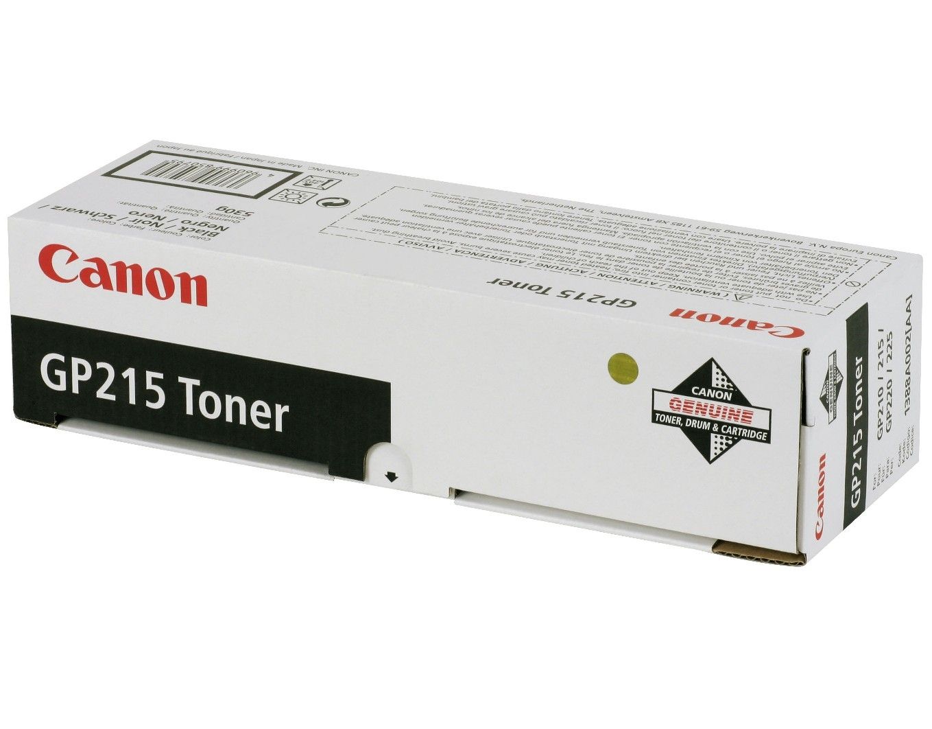 Canon GP215 Zwart Toner Cartridge - 9600 Pagina's - 1388A002